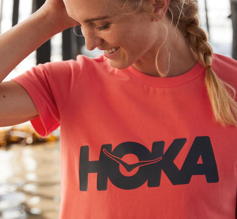 Hoka One One Košele Damske Oranžové - Brand - 87516-OLJQ